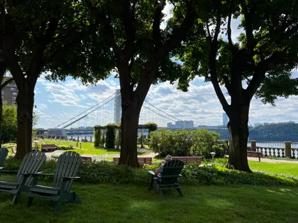 a view of garden with patio