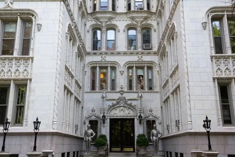 a building with multiple windows