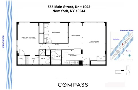 $995,200 | 555 Main Street, Unit 1002 | Roosevelt Island