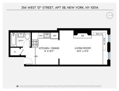 $550,000 | 354 West 12th Street, Unit 5B | West Village
