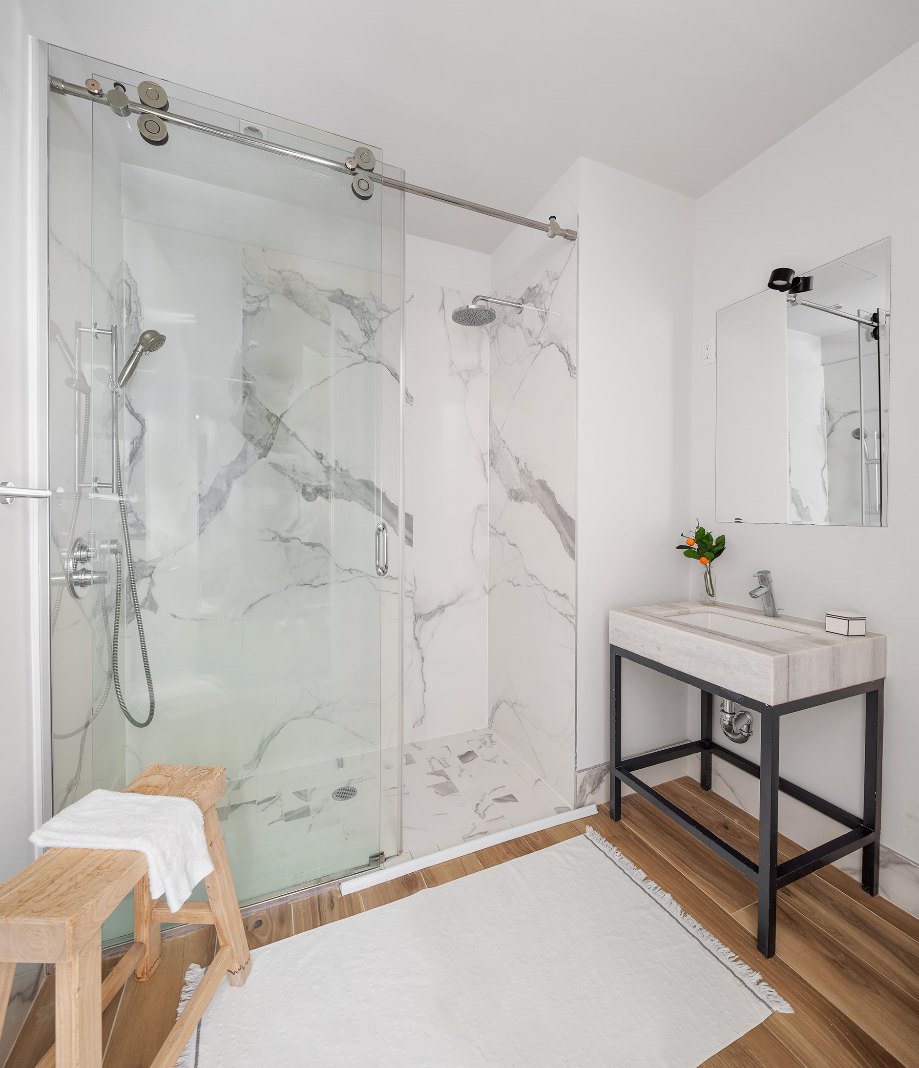 35 Duffield Street, Unit 2B Brooklyn, NY 11201 - Photo 6 of 10 a bathroom with a sink toilet and shower