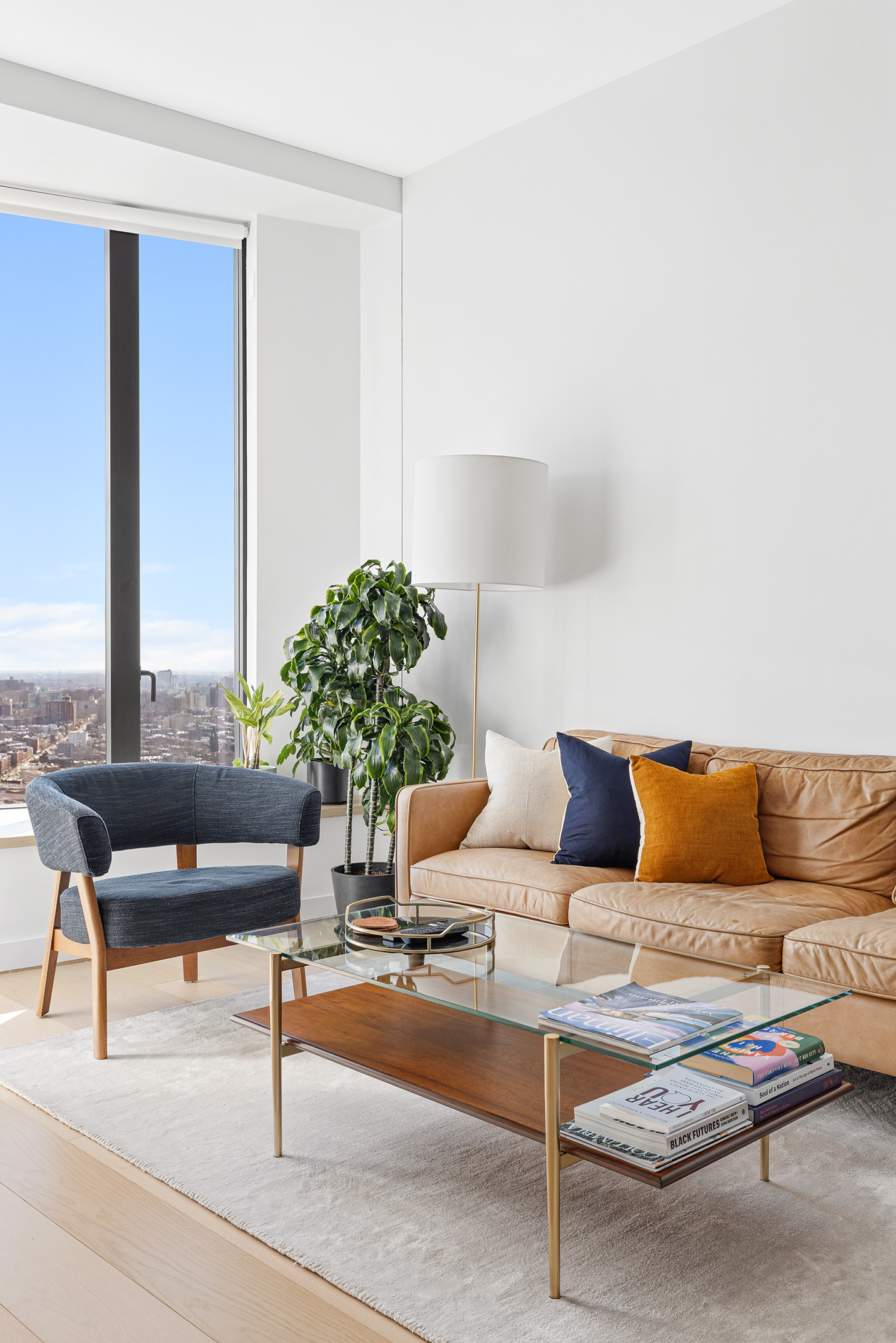 11 Hoyt Street, Unit 42C Brooklyn, NY 11201 - Photo 3 of 15 a living room with furniture and a potted plant