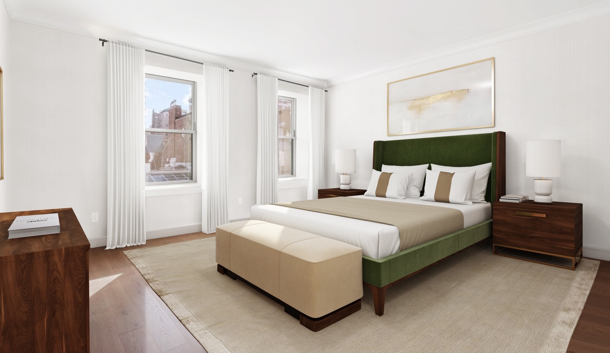 1295 Madison Avenue, Unit 3 Manhattan, NY 10128 - Photo 4 of 5 a bedroom with a bed and a mirror