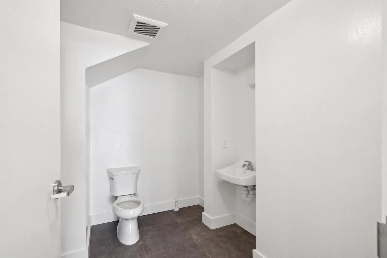 a front view of a building with a window