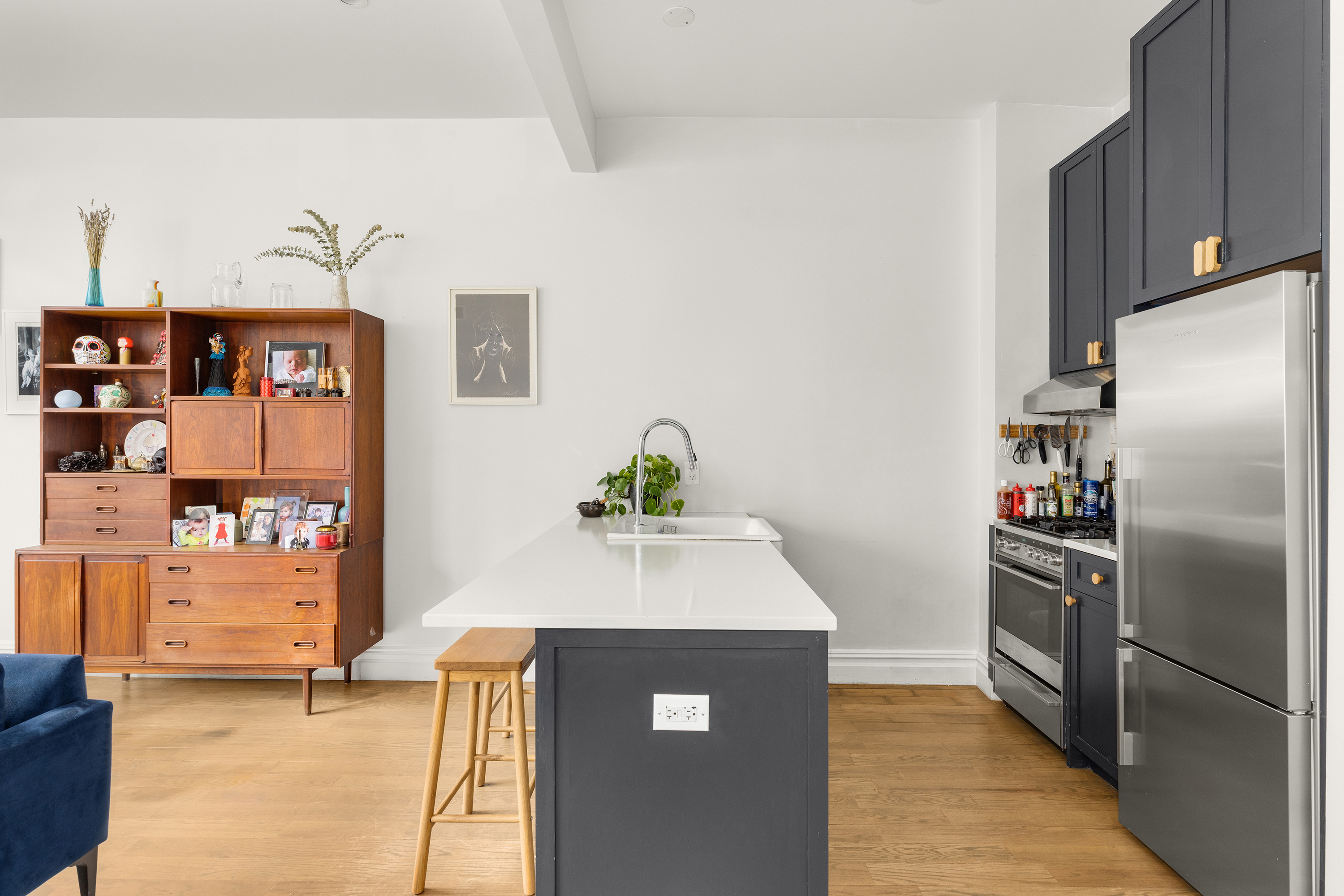 729 Decatur Street, Unit 1 Brooklyn, NY 11233 - Photo 2 of 7 a kitchen with stainless steel appliances a refrigerator sink and cabinets