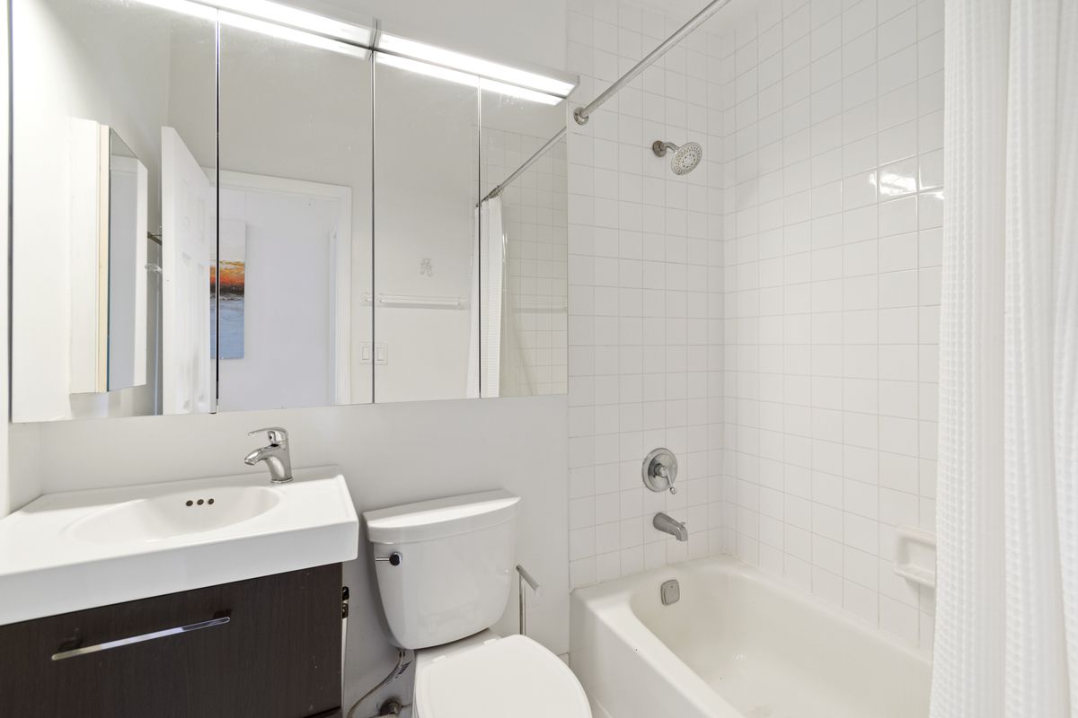 75 Poplar Street, Unit 2J Brooklyn, NY 11201 - Photo 7 of 14 a bathroom with a sink toilet a shower and bathtub