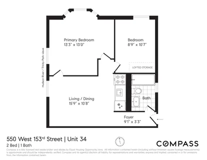 $350,000 | 550 West 153rd Street, Unit 34 | Hamilton Heights
