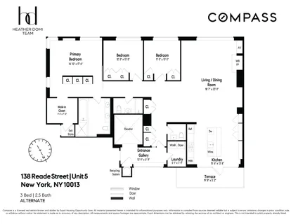 $4,650,000 | 138 Reade Street, Unit 5 | TriBeCa