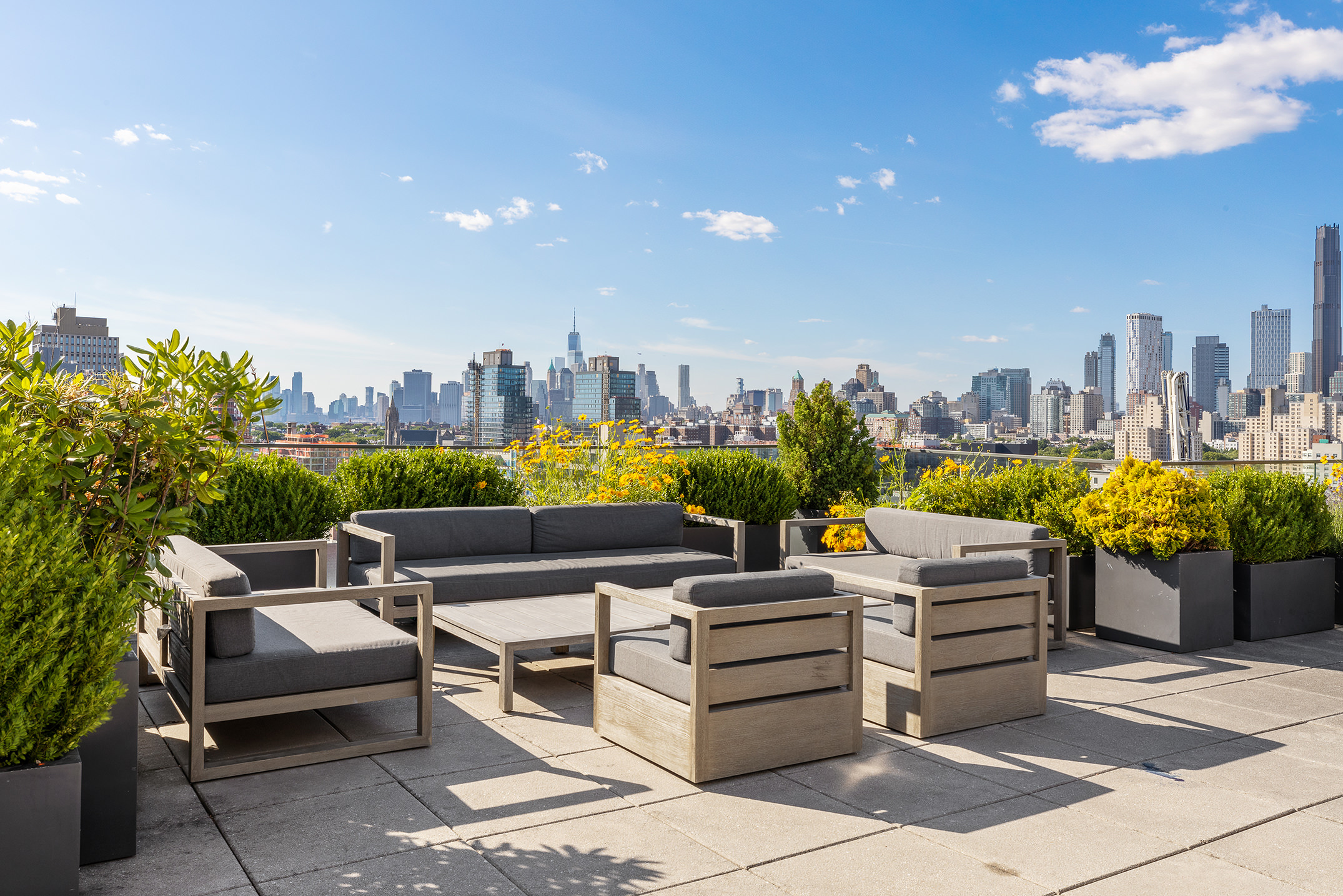 251 1st Street, Unit 7F Brooklyn, NY 11215 - Photo 16 of 24 a outdoor living space with furniture and a garden