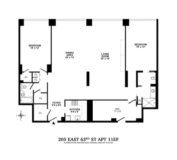 $799,000 | 205 East 63rd Street, Unit 11EF | Lenox Hill