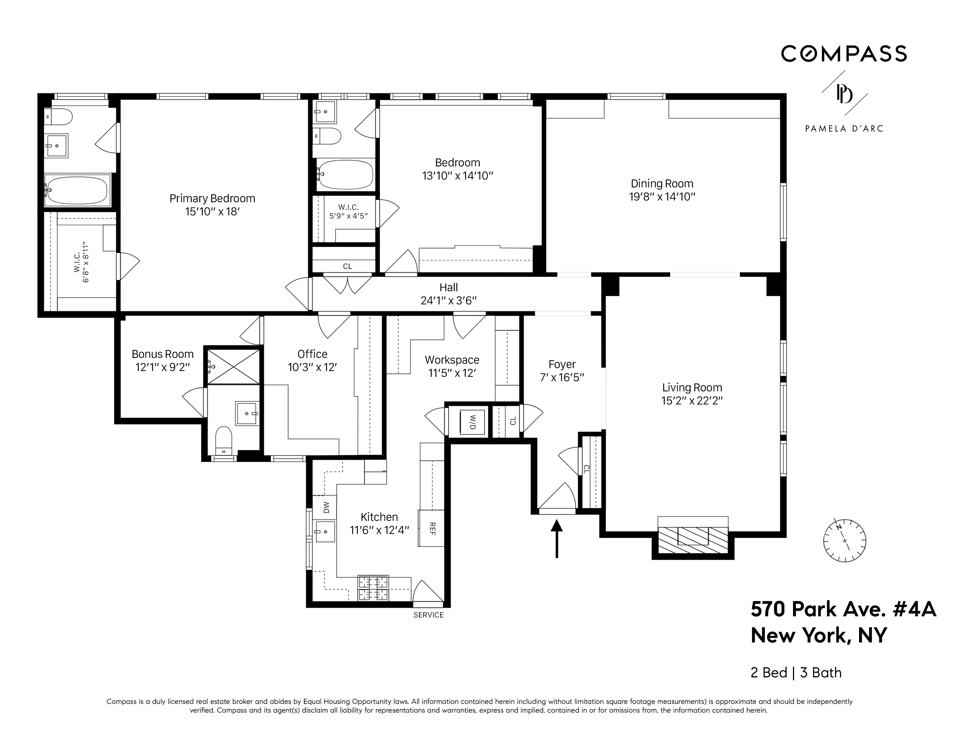 570 Park Avenue, Unit 4A Manhattan, NY 10065 - Photo 20 of 20 a picture of a floor plan