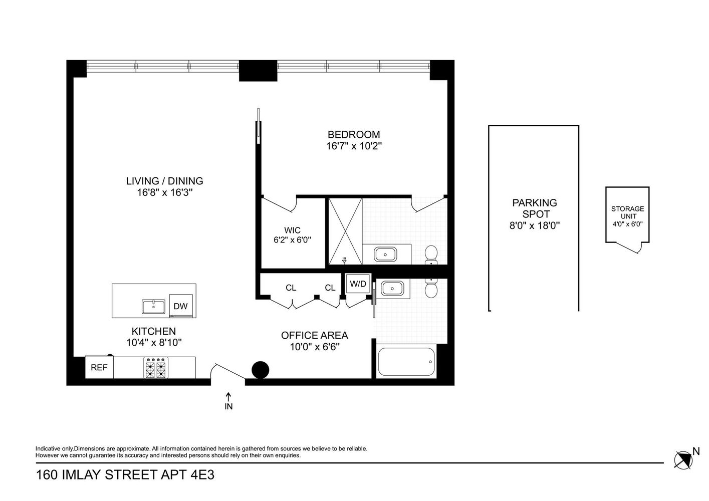 160 Imlay Street, Unit 4E3 Brooklyn, NY 11231 - Photo 12 of 12 a picture of a floor plan