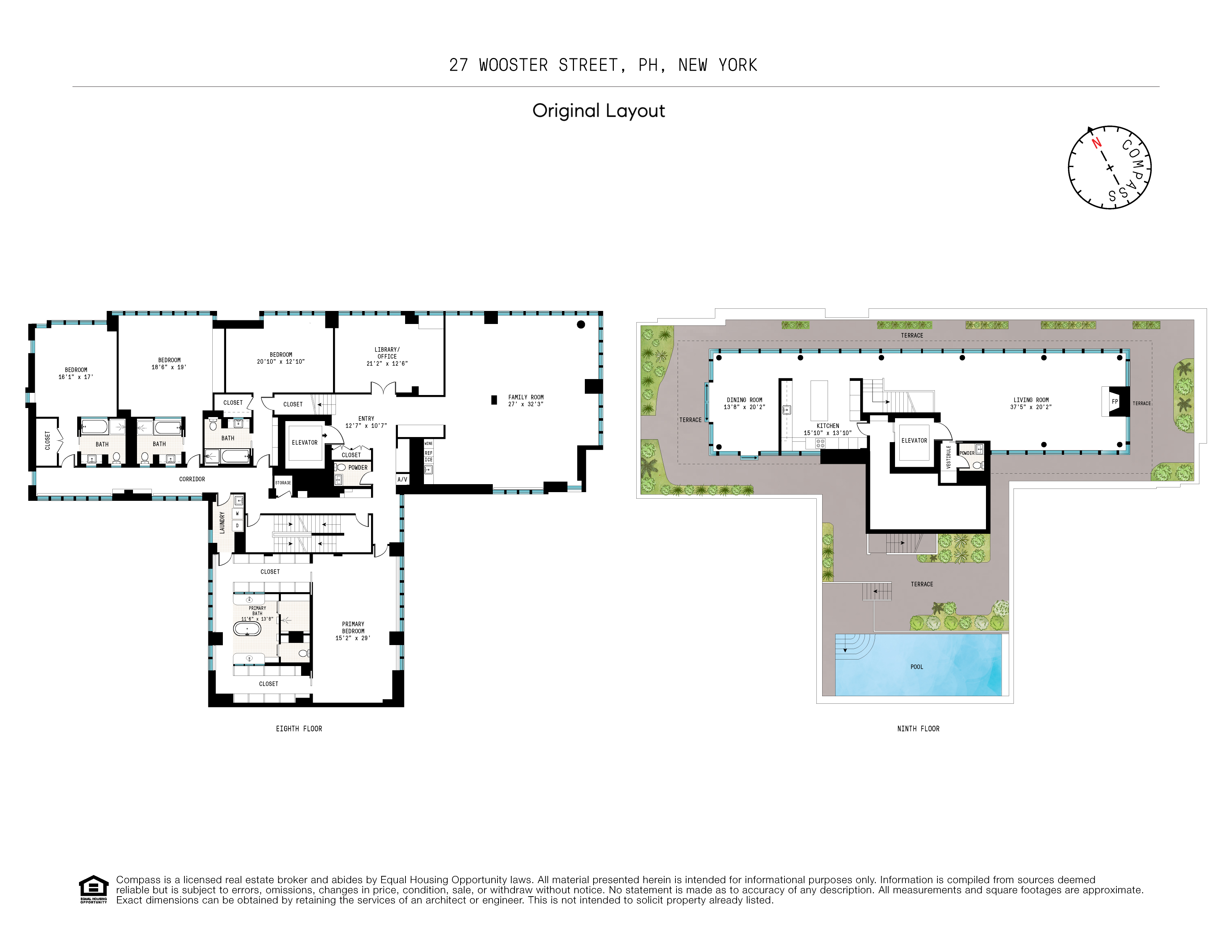 27 Wooster Street, Unit PH Manhattan, NY 10013 - Photo 34 of 34 a picture of floor plan