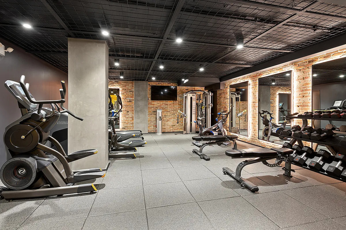 99 Jane Street, Unit 4H Manhattan, NY 10014 - Photo 17 of 22 a view of a room with gym equipment