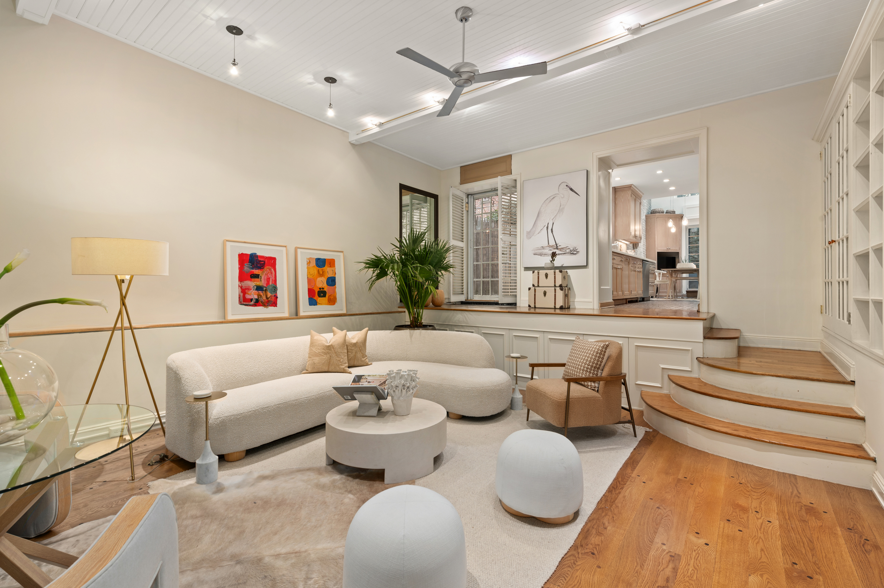 126 West 78th Street Manhattan, NY 10024 - Photo 11 of 39 a living room with furniture and a flat screen tv