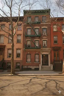 a front view of a building