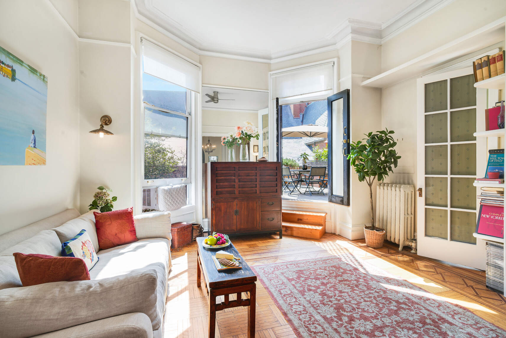 132 Joralemon Street, Unit 3BC Brooklyn, NY 11201 - Photo 2 of 16 a living room with furniture and a large window