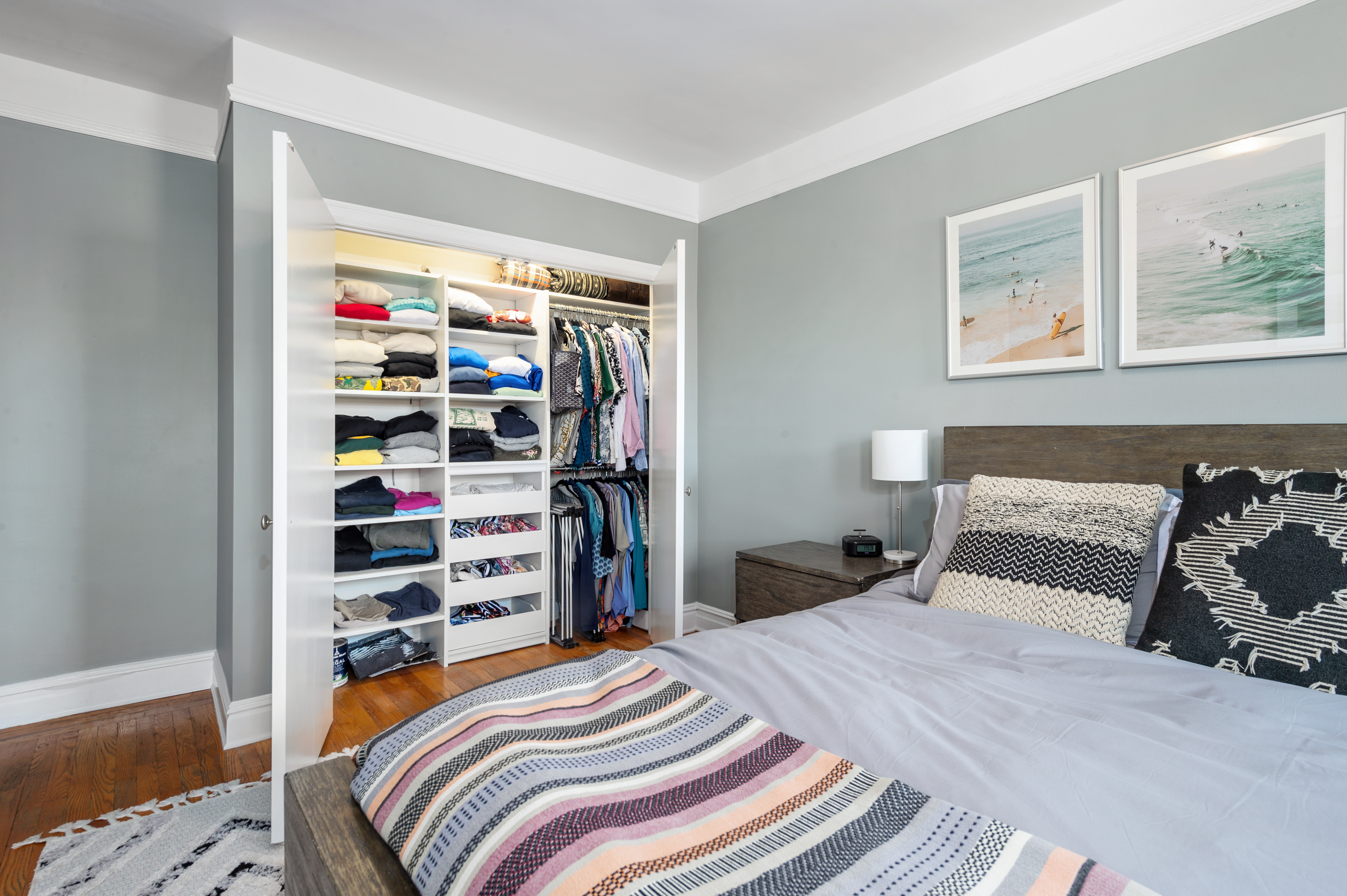 35-06 88th Street, Unit 6B Queens, NY 11372 - Photo 5 of 9 a bedroom with a bed and closet