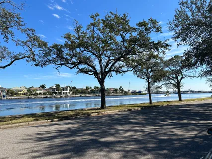 a view of an ocean with a nearby beach