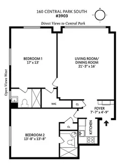 $4,250,000 | 160 Central Park South, Unit 3903 | Central Park South