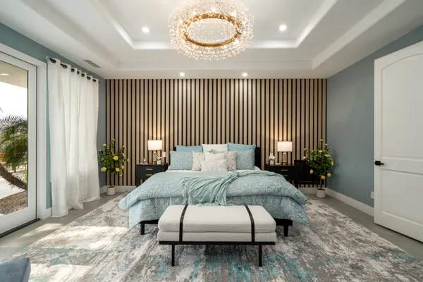 a view of a lake with a mountain