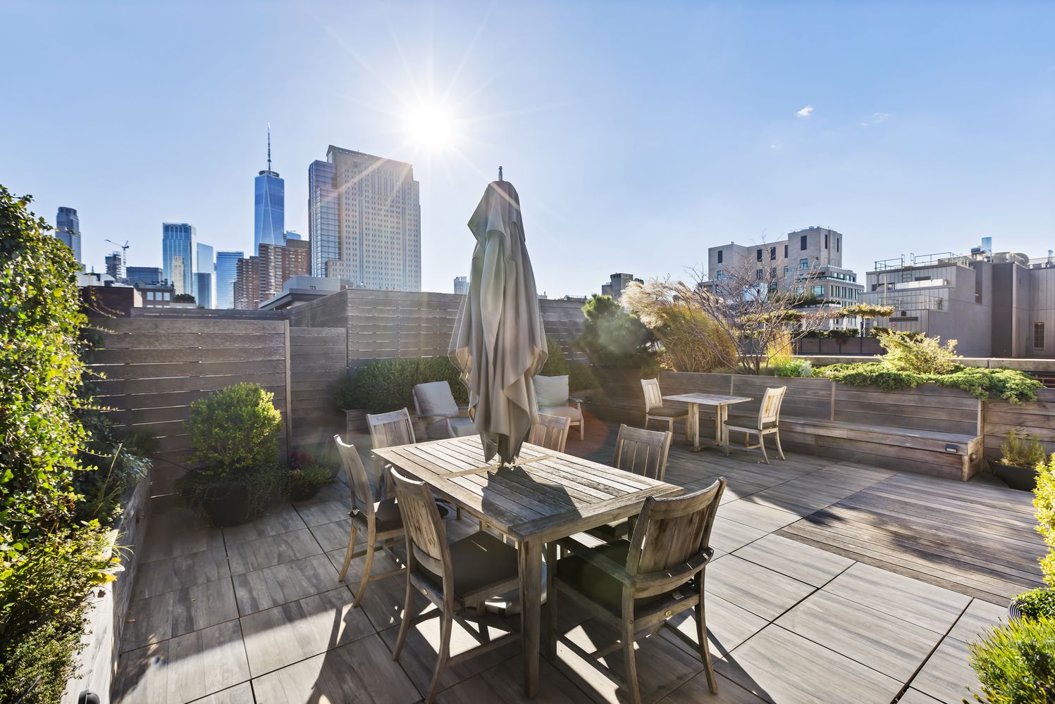 125 Watts Street, Unit 1 Manhattan, NY 10013 - Photo 21 of 24 a view of a terrace with sitting area