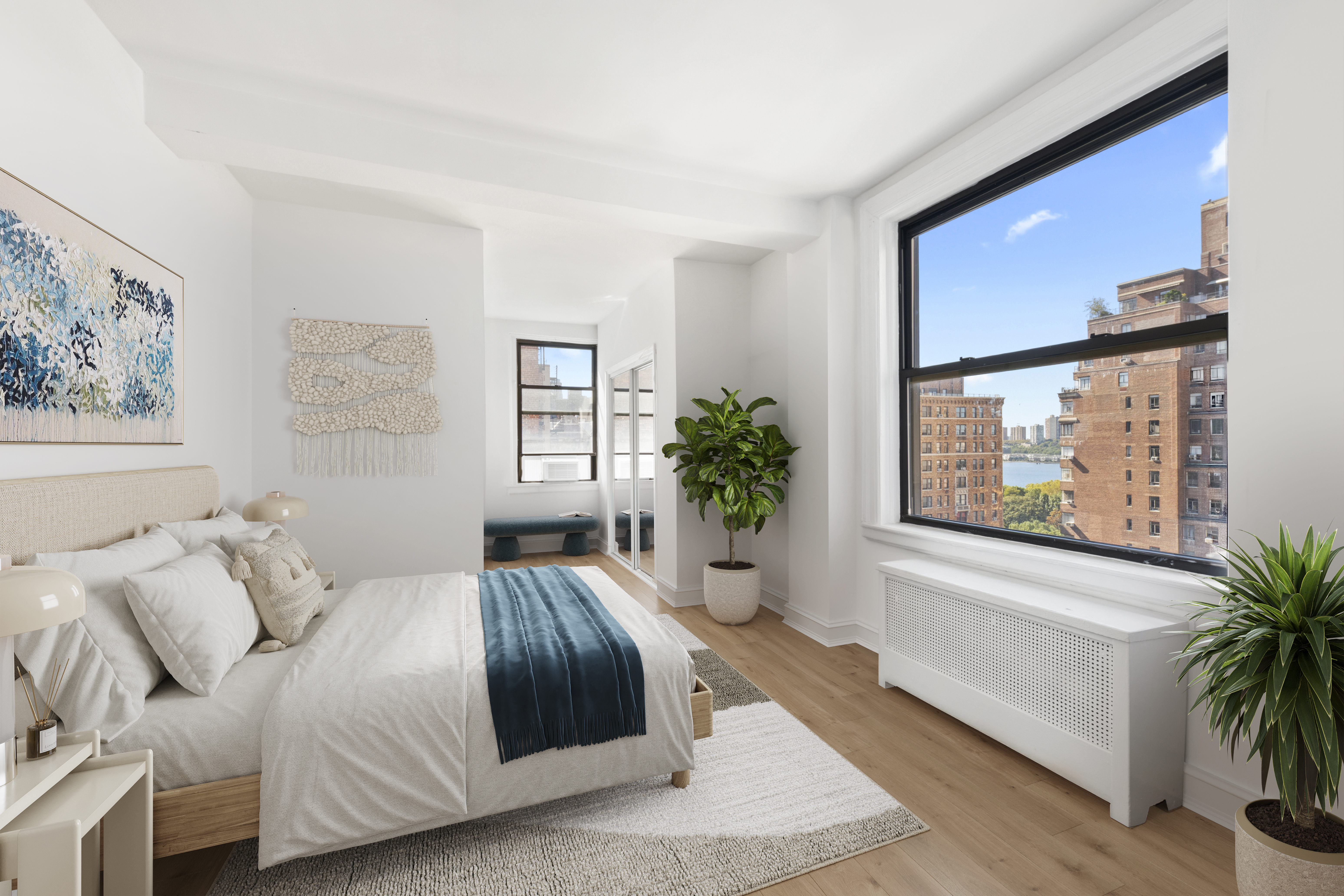 473 West End Avenue, Unit 13D Manhattan, NY 10024 - Photo 9 of 13 a living room with furniture and a potted plant