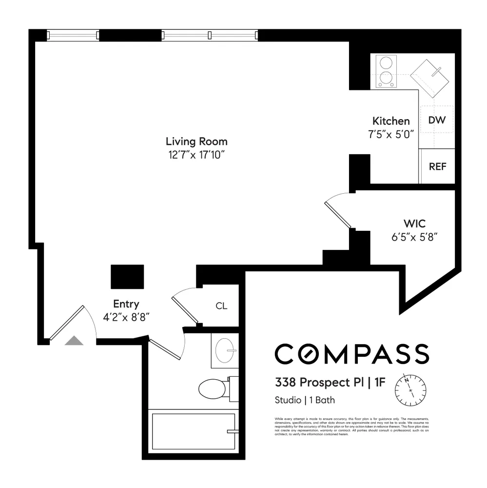 $425,000 | 338 Prospect Place, Unit 1F | Prospect Heights
