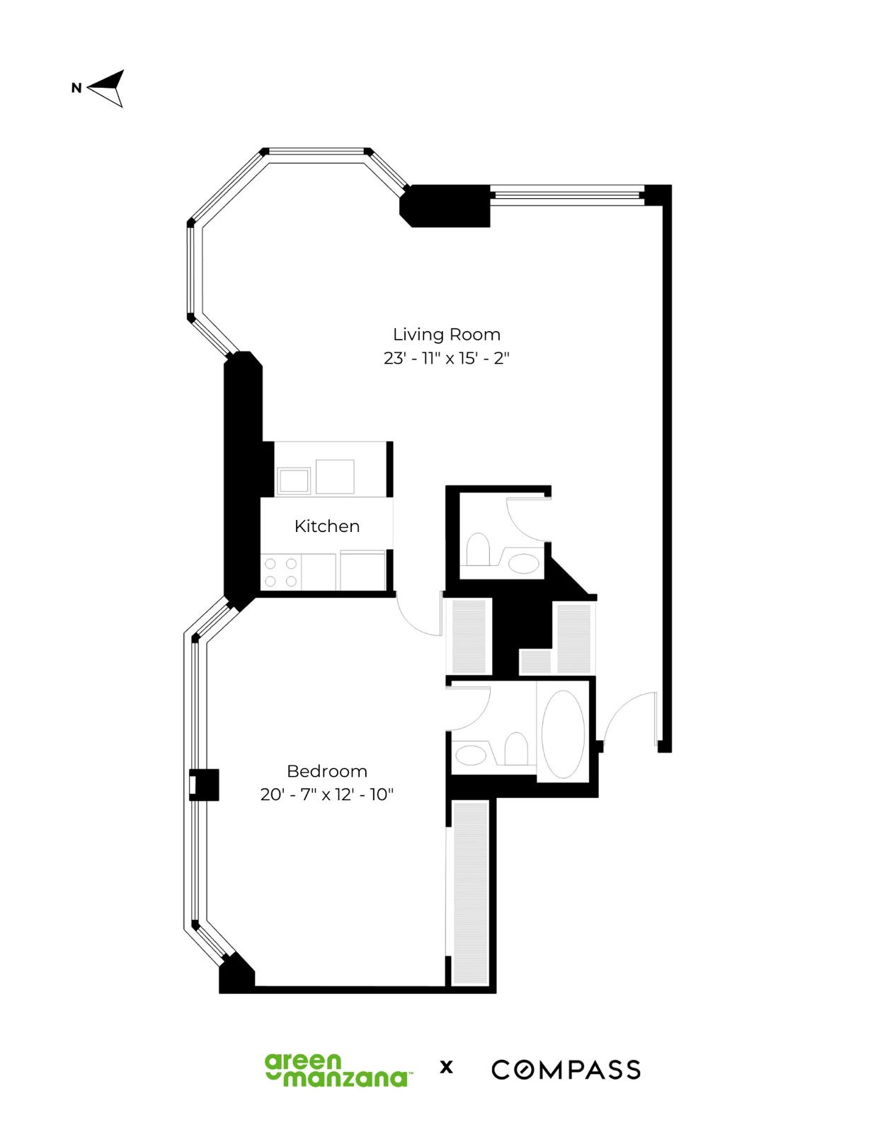 200-210 East 65th Street, Unit 11D Manhattan, NY 10065 - Photo 15 of 15 a picture of a floor plan