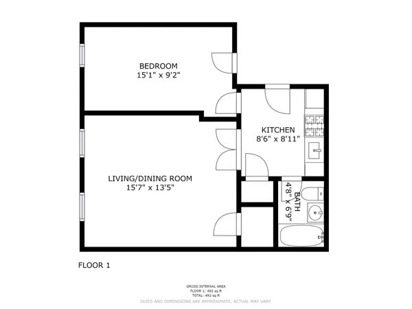 $3,200 | 619 9th Avenue, Unit 4W | Hell's Kitchen