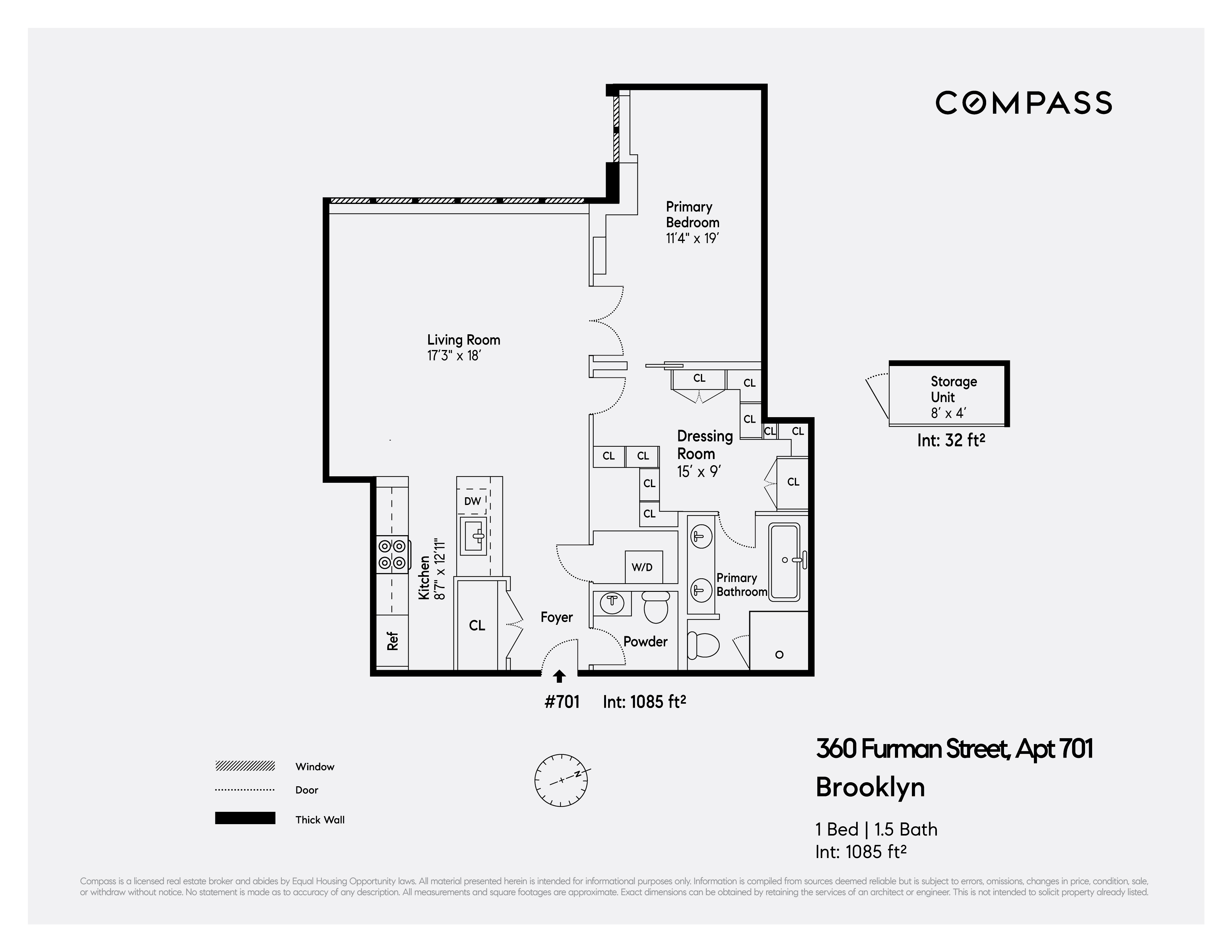 360 Furman Street, Unit 701 Brooklyn, NY 11201 - Photo 14 of 14 a picture of a floor plan