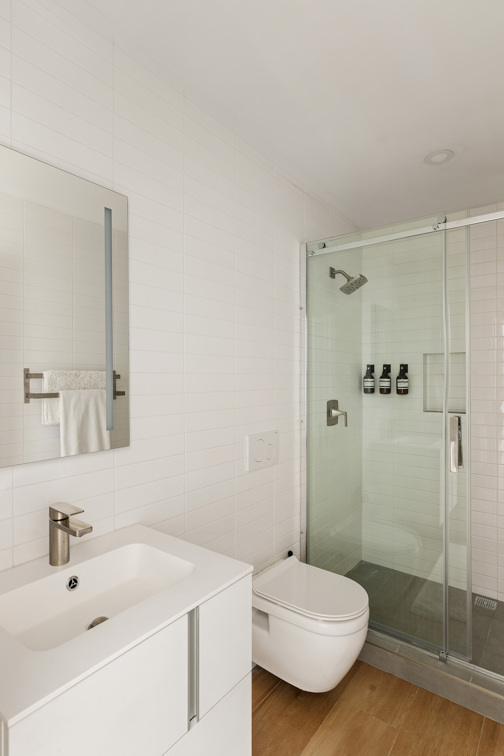 272 West 91st Street Manhattan, NY 10024 - Photo 28 of 30 a bathroom with a sink a toilet and shower