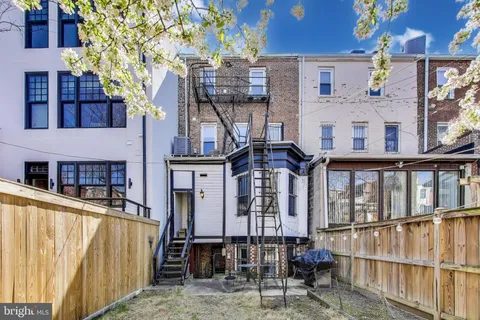 a view of a building with large windows
