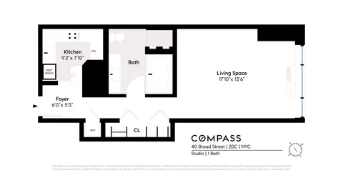 $620,000 | 40 Broad Street, Unit 20C | Financial District