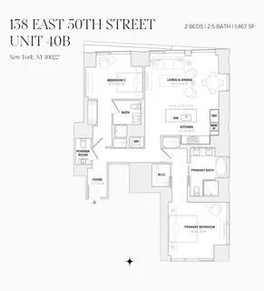$3,495,000 | 138 East 50th Street, Unit 40B | Midtown East