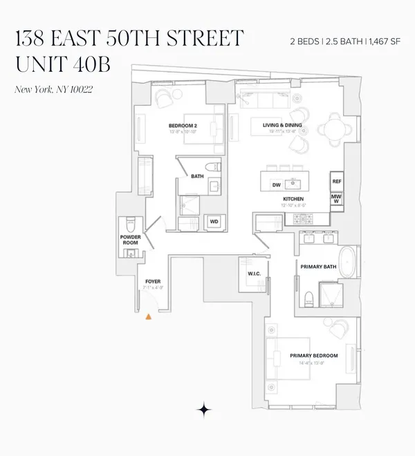 $3,495,000 | 138 East 50th Street, Unit 40B | Midtown East