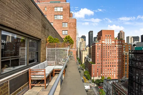 a view of city with balcony