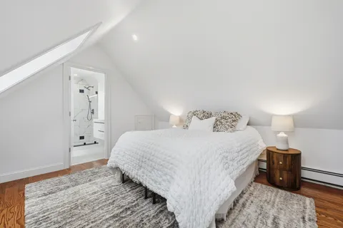 a view of entryway with wooden floor