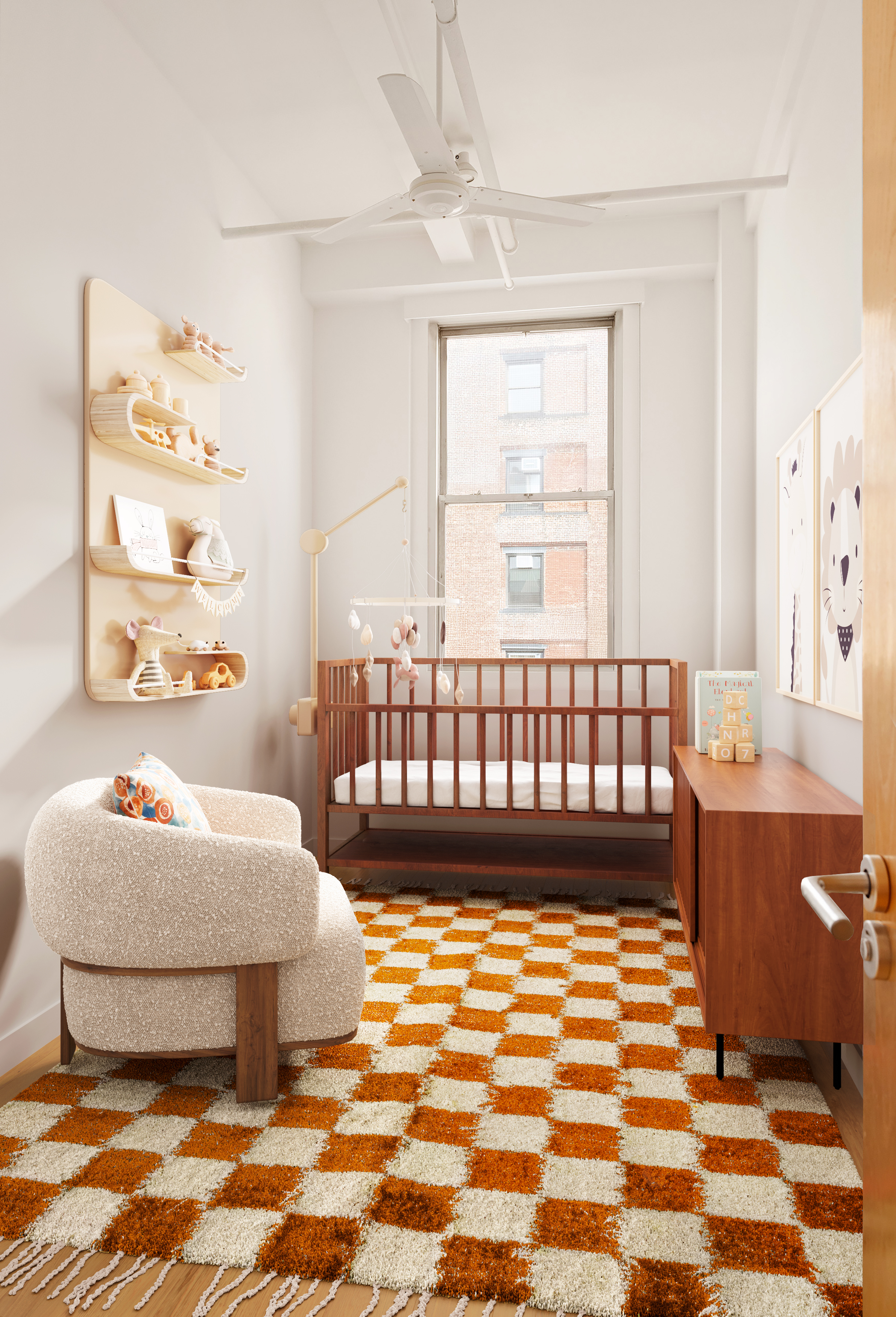 32 West 20th Street, Unit 9B Manhattan, NY 10011 - Photo 14 of 16 a bedroom with a bed and wooden floor