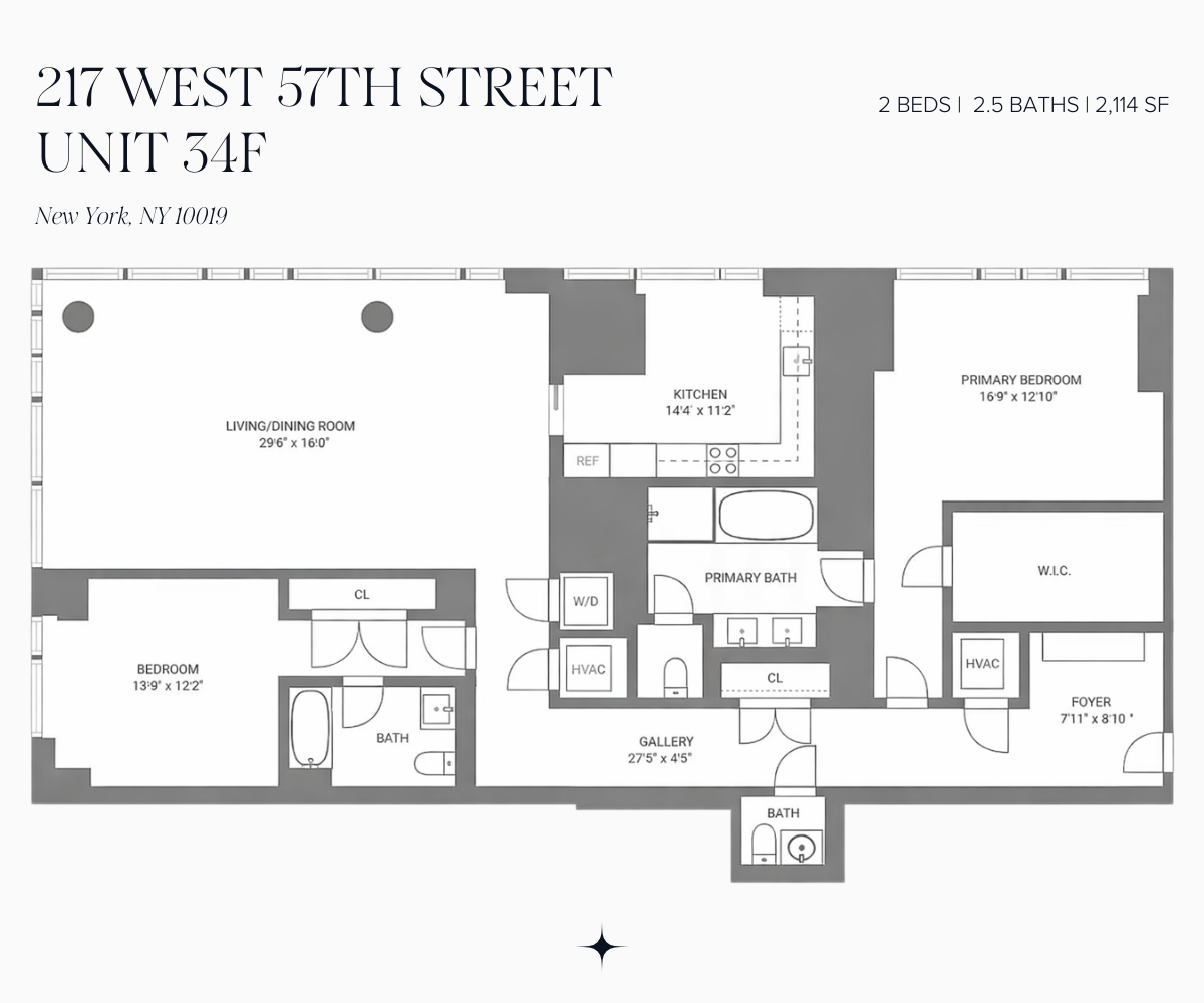 217 West 57th Street, Unit 34F Manhattan, NY 10019 - Photo 25 of 25 Gallery Image 25
