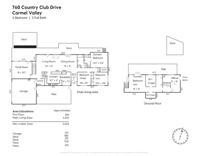 $2,080,000 | 760 Country Club Drive, Carmel Valley, CA 93924