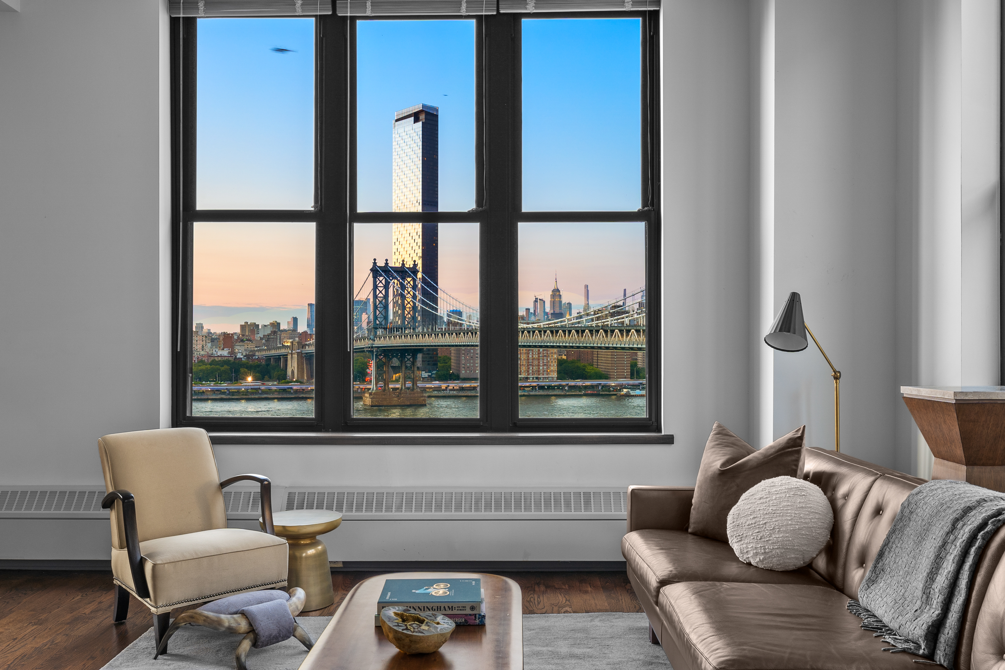 30 Main Street, Unit PHB Brooklyn, NY 11201 - Photo 2 of 33 a living room with furniture and a window