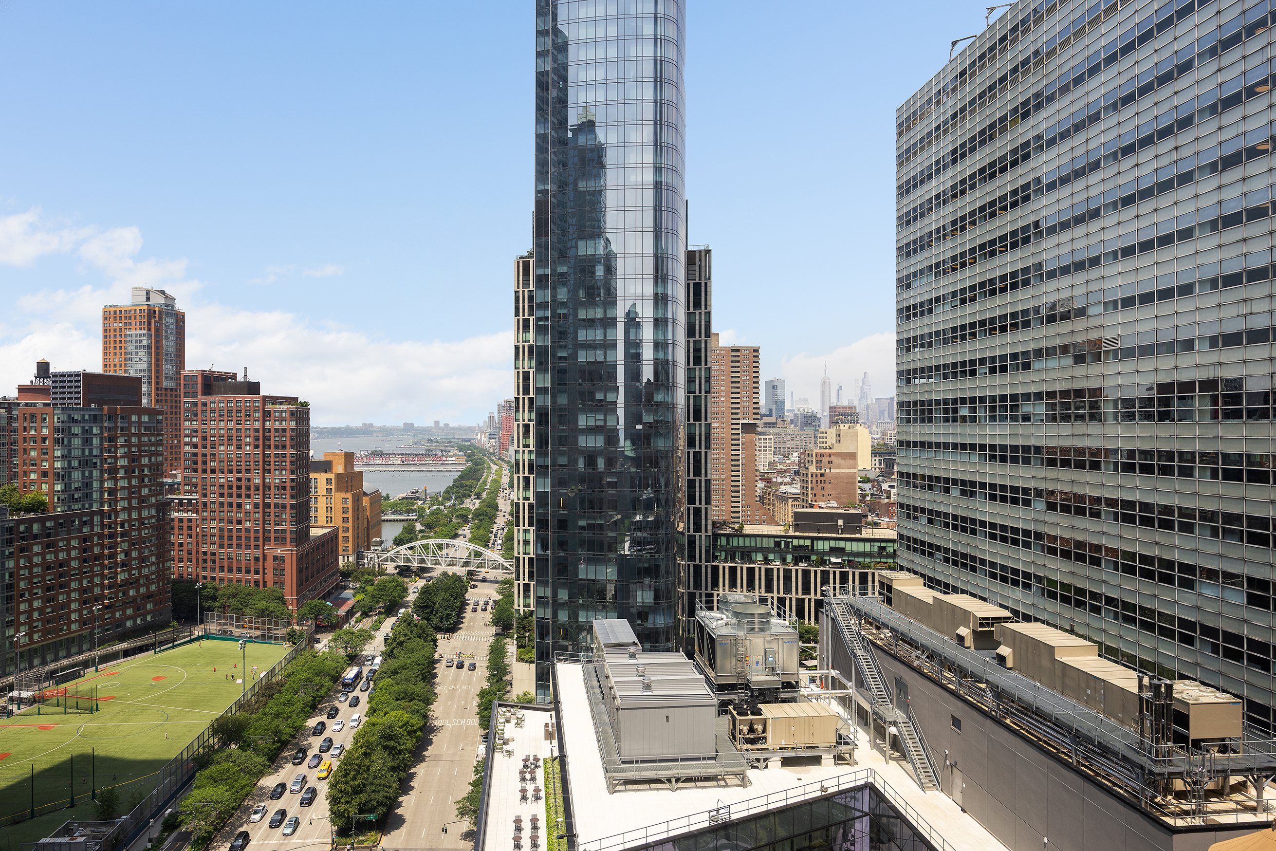 100 Barclay Street, Unit 15B Manhattan, NY 10007 - Photo 4 of 16 a view of a city with tall buildings