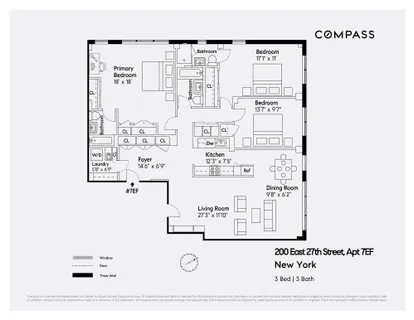 $1,800,000 | 200 East 27th Street, Unit 7EF | Kips Bay