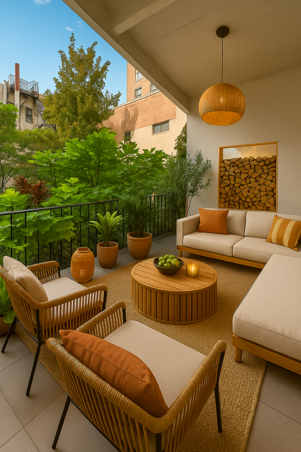 228 West 21st Street, Unit 2 Manhattan, NY 10011 - Photo 2 of 14 a view of a patio with a table chairs and a potted plant