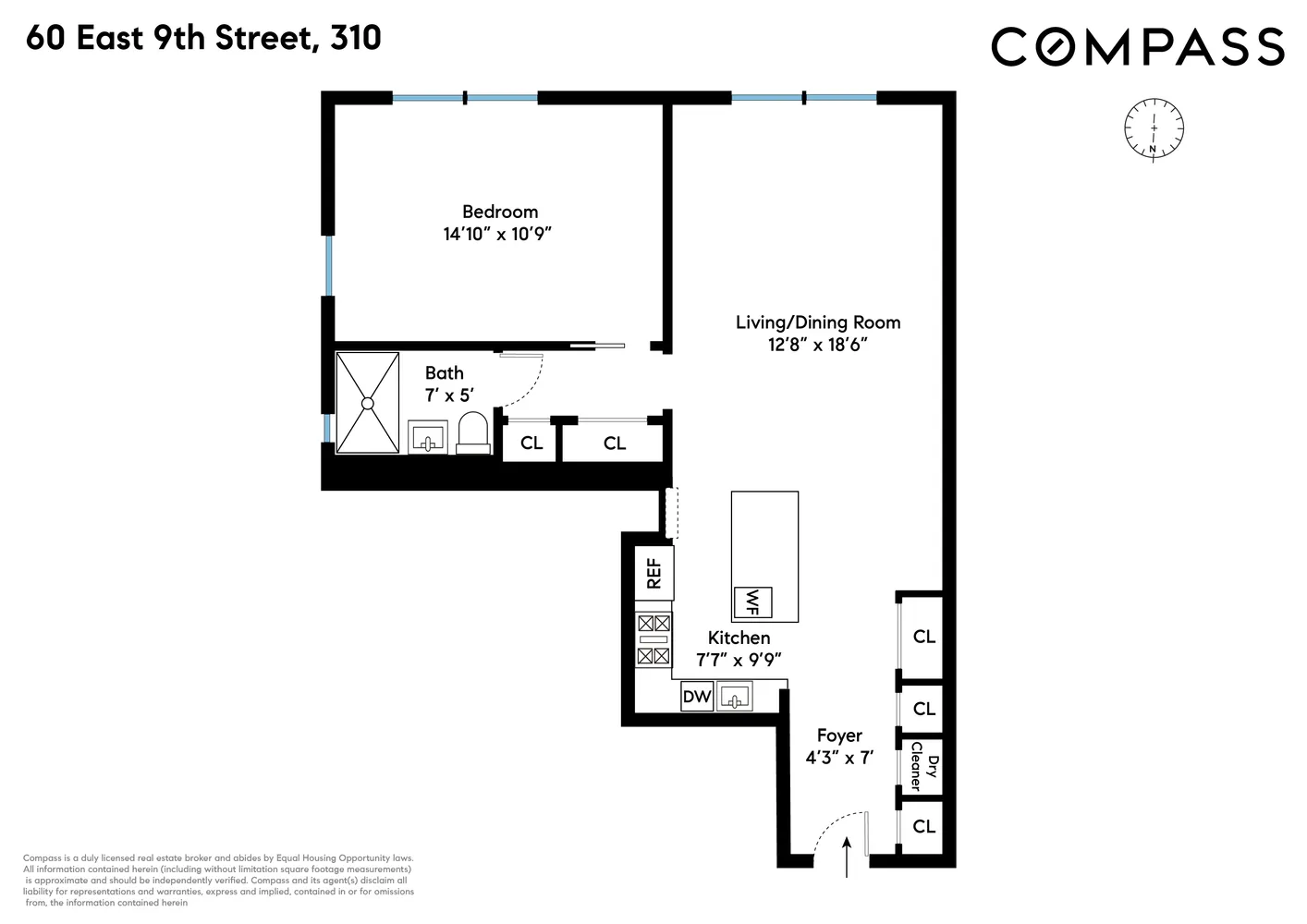 $995,000 | 60 East 9th Street, Unit 310 | Greenwich Village