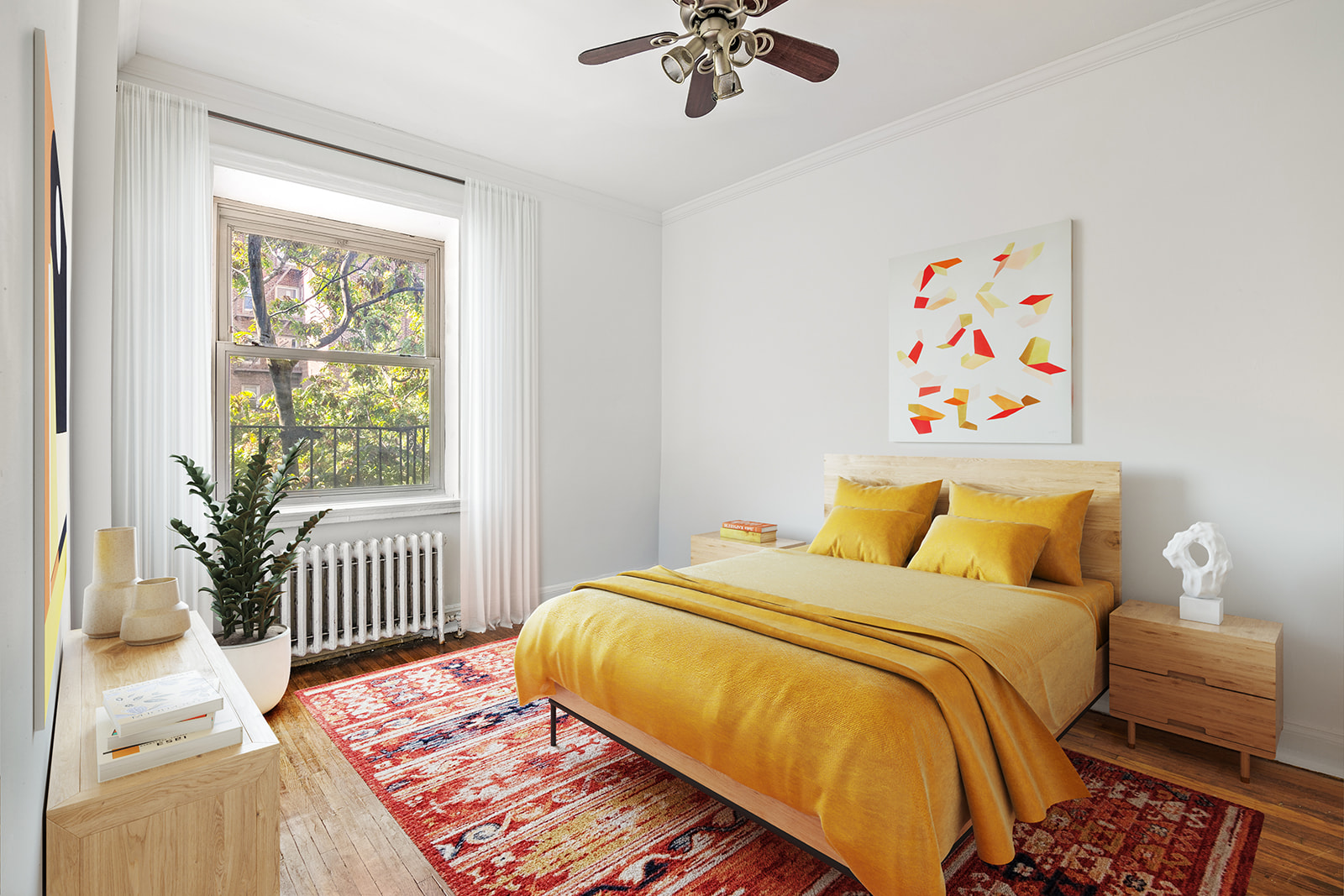 48-19 43rd Street, Unit 4A Queens, NY 11377 - Photo 3 of 8 a bedroom with a bed and a window