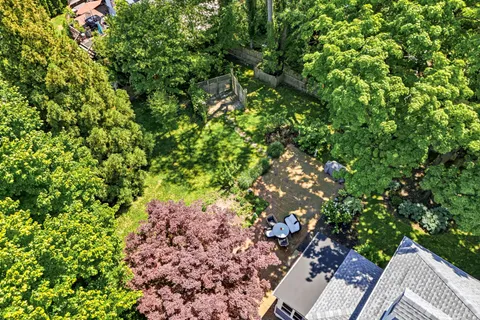 an aerial view of a city