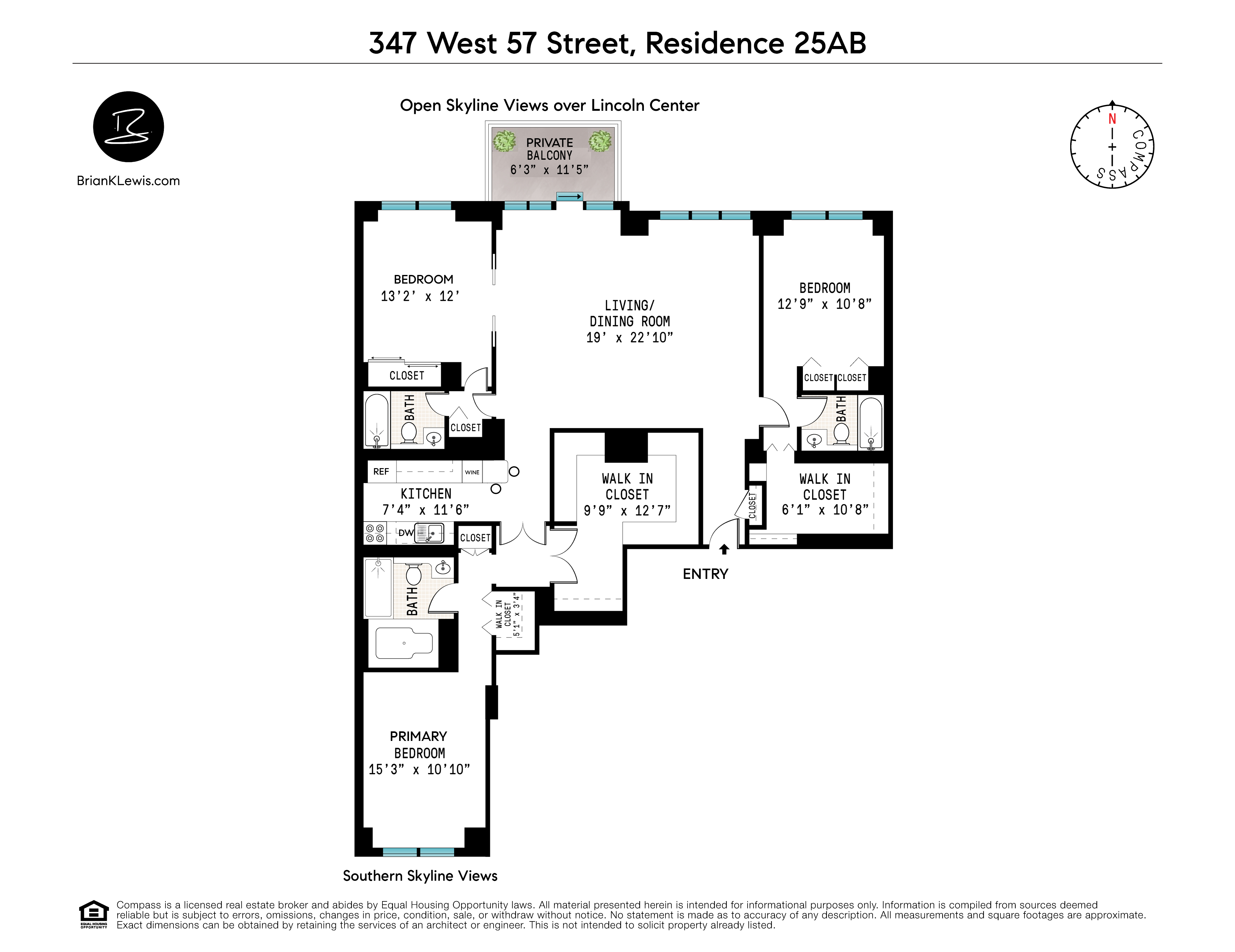 347 West 57th Street, Unit 25AB Manhattan, NY 10019 - Photo 21 of 21 a picture of a floor plan