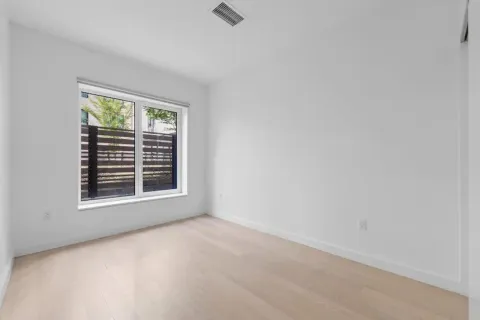 an empty room with a window